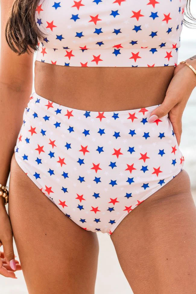 Wish Upon A Star High Waisted Bikini Bottoms | Pink Lily