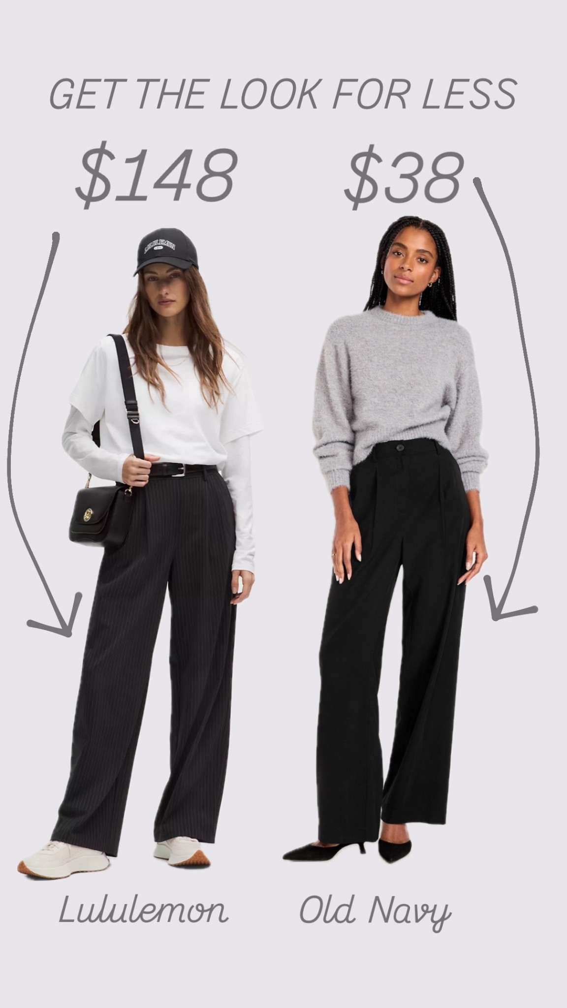 Get the look for less: wide leg trousers ………………… lululemon pants old navy pants plus size trousers plus size pants slacks under $50 trousers under $50 workwear work pants work slacks black trousers black slacks old navy style lululemon style lululemon dupe lululemon finds old navy finds old navy dupes spring outfit ideas casual outfits casual outfit ideas business casual outfit mom uniform airport look airport outfit travel look travel outfit  

 

#LTKmomlife #LTKWorkwear #LTKTravel