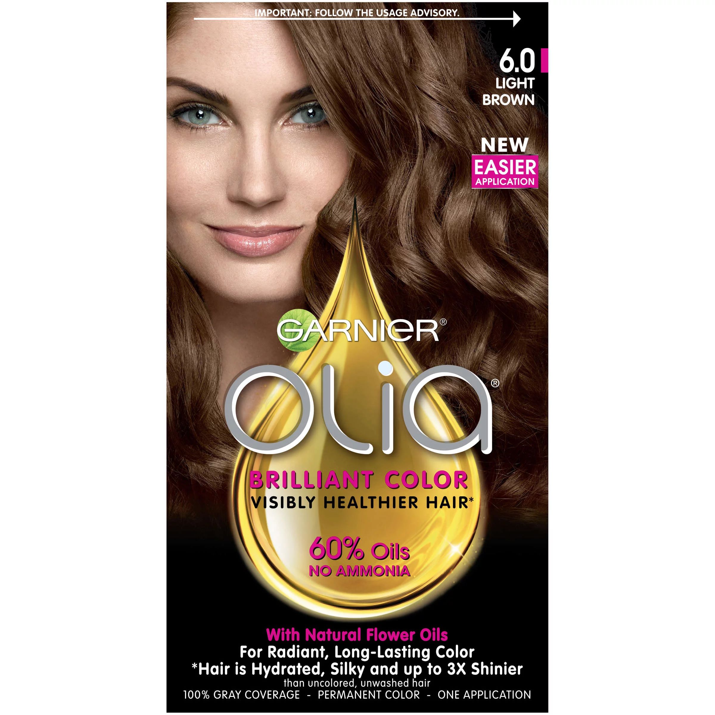 Garnier Olia Oil Powered Permanent Hair Color, 1.0 Black, 1 Kit | Walmart (US)