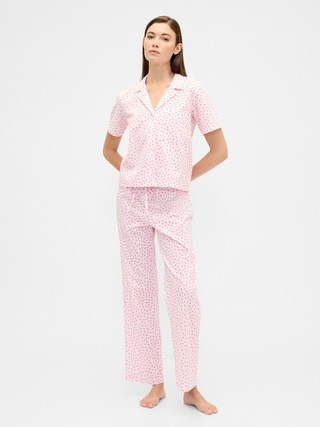 Print Poplin PJ Pants | Gap Factory