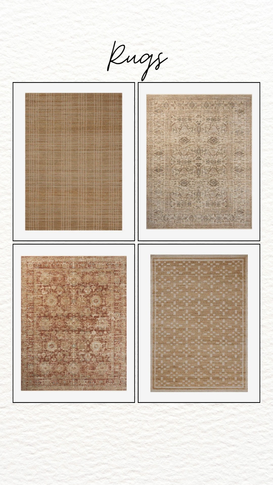 McGee & Co rugs bring warm textures soft neutral tones and timeless patterns that make every space feel cozy polished and beautifully layered. #McGeeAndCo #Rugs #HomeDecor #NeutralDecor #CozyHome #LivingRoomDecor #InteriorStyle #ModernHome #TimelessDesign #LuxuryInteriors #HomeInspo #DecorIdeas #LayeredLiving #InteriorInspo 

 #LTKHome