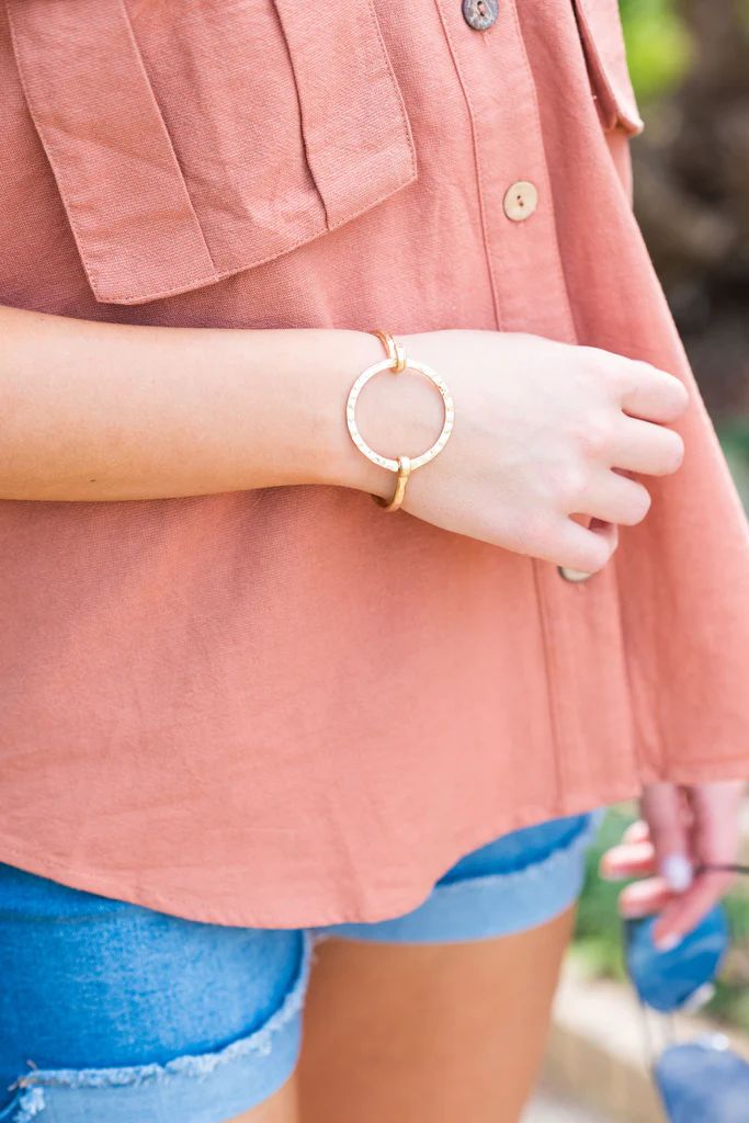 Here For The Love Bracelet, Worn Gold | The Mint Julep Boutique