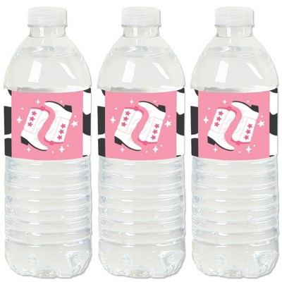 Big Dot of Happiness Rodeo Cowgirl - Pink Western Party Water Bottle Sticker Labels - Set of 20 | Target