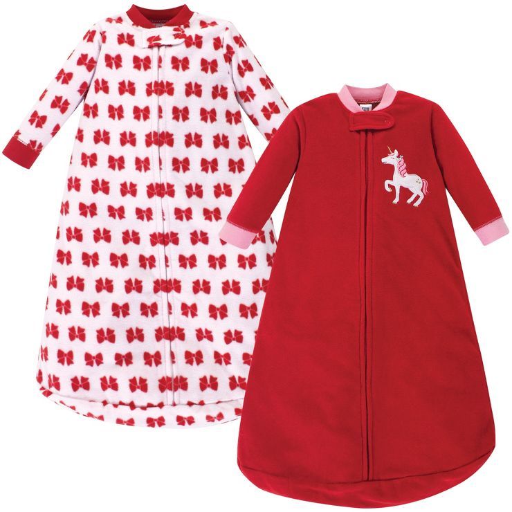Hudson Baby Infant Girl Long-Sleeve Fleece Sleeping Bag, Christmas Unicorn, 0-9 Months | Target