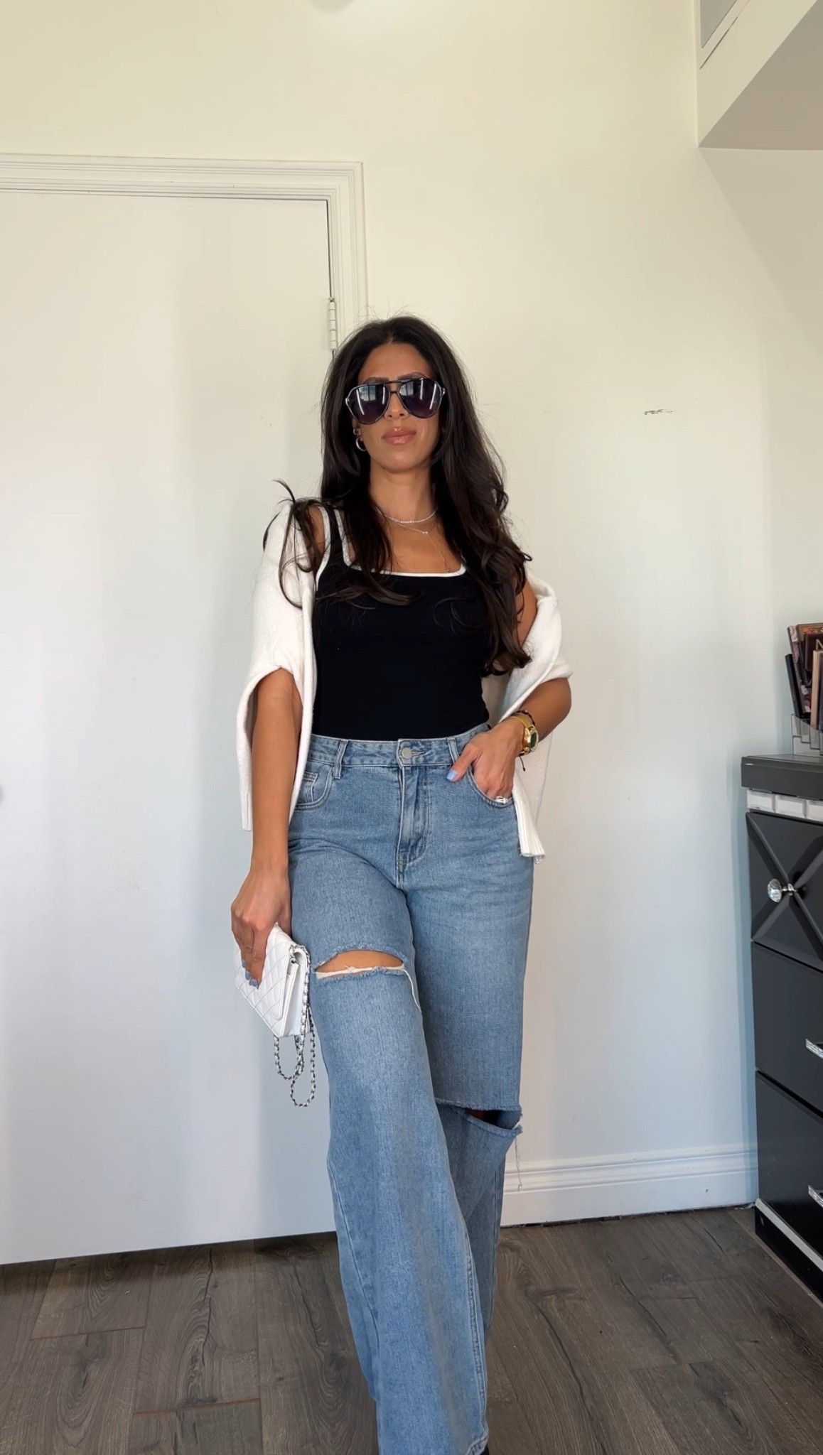 Amazon tank top with built in bra 
Size small
Jeans size medium 


#LTKStyleTip #LTKFindsUnder50 #LTKSaleAlert