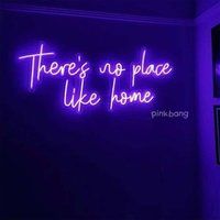 There's No Place Like Home Led Neon Decor Light Sign, Home Vibes Art, Handmade Family Gifts, Living Room | Etsy (US)