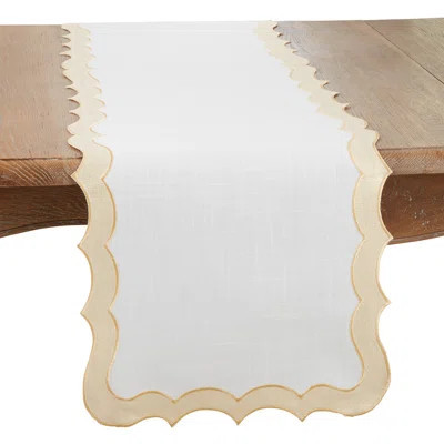 Enchanting Scallop Border Table Runner | Wayfair North America