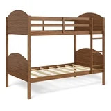 Mainstays Kids Wood Twin-over-Twin Bunk Bed, Warm Walnut | Walmart (US)