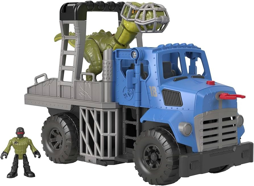 Fisher-Price Imaginext Jurassic World Dominion Break Out Dino Hauler Vehicle with T. rex Dinosaur... | Amazon (US)