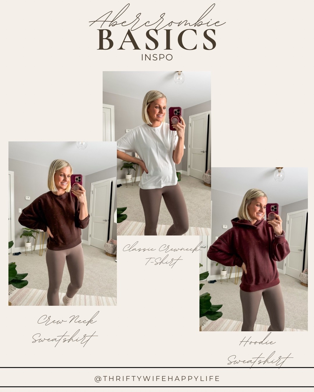 Abercrombie basic wardrobe staples! I’m wearing a small in all 3 tops! Leggings are an xsmall/short

#LTKOver40 #LTKSeasonal #LTKCyberWeek