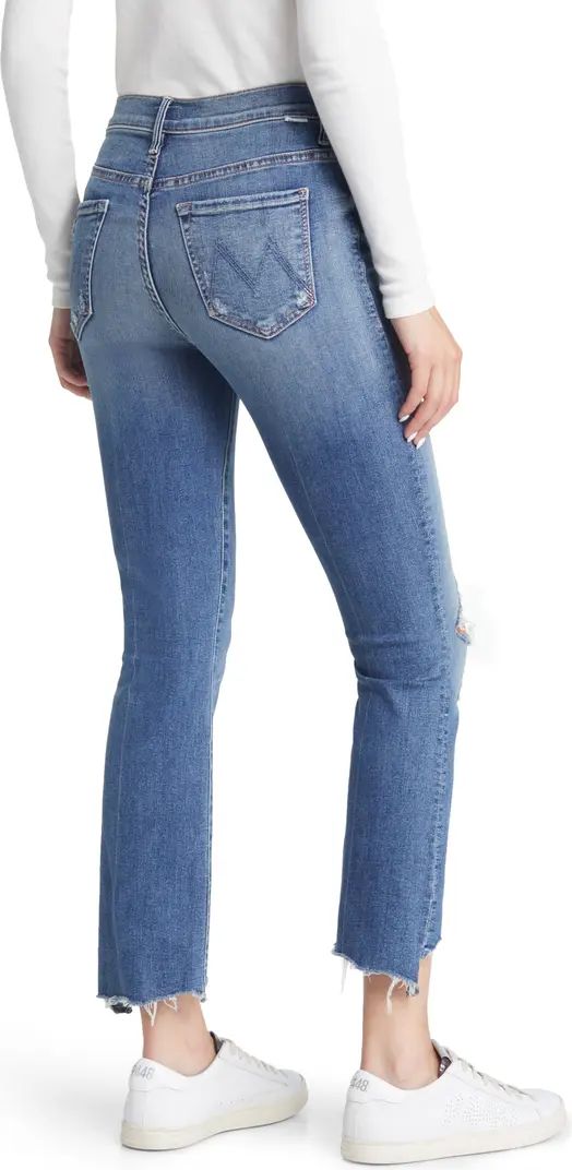 MOTHER The Insider High Waist Crop Step Chew Hem Jeans | Nordstrom | Nordstrom