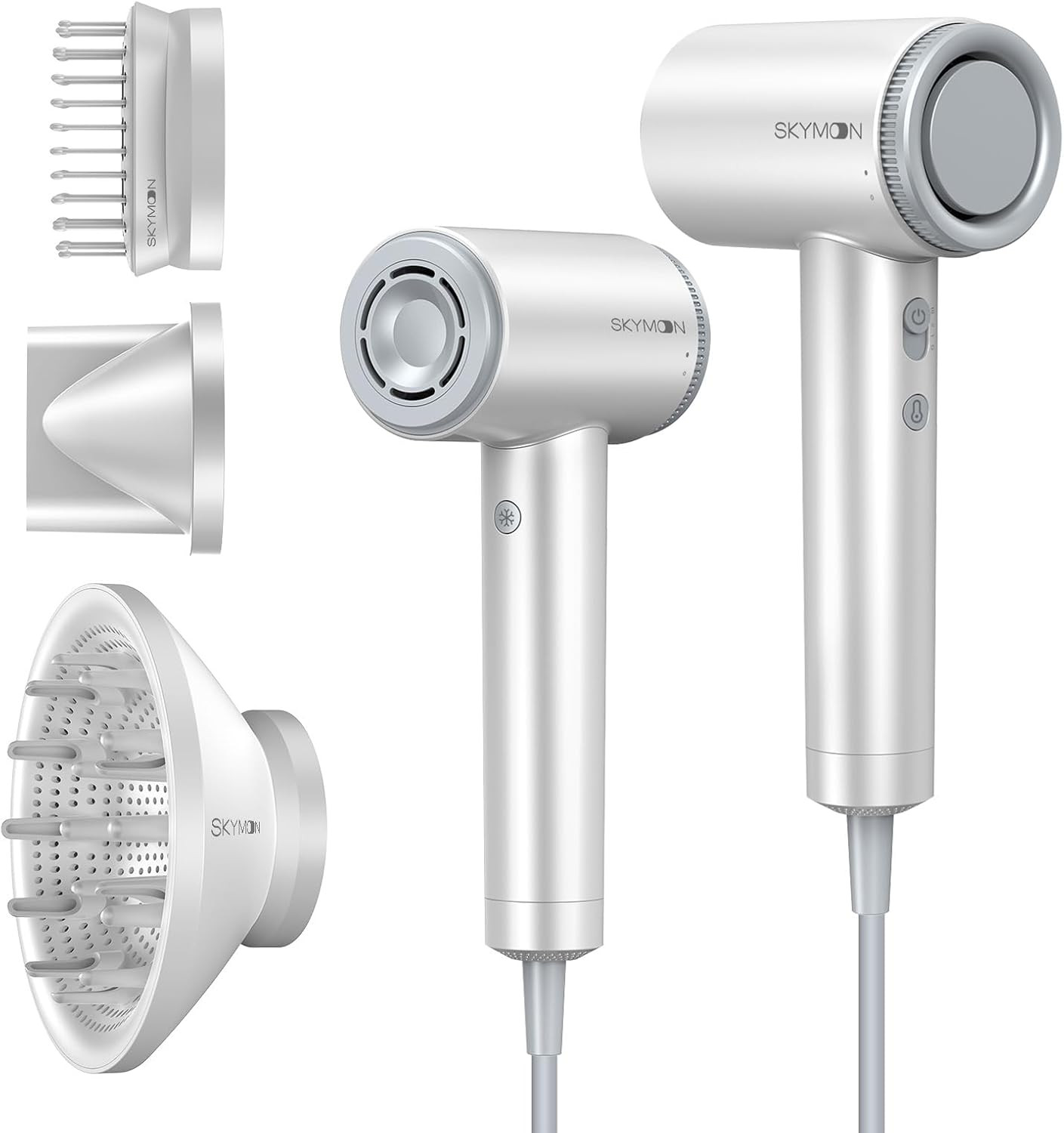 SKYMOON Hair Dryer with Diffuser and Comb, 1400W Powerful High Speed Ionic Blow Dryer, 110,000RPM... | Amazon (US)