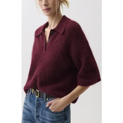 Pistola Nadya Short Sleeve Polo Sweater in Roche at Nordstrom, Size X-Large | Nordstrom