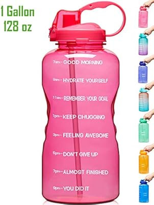 Venture Pal Large 1 Gallon/128 OZ (When Full) Motivational BPA Free Leakproof Water Bottle with S... | Amazon (US)