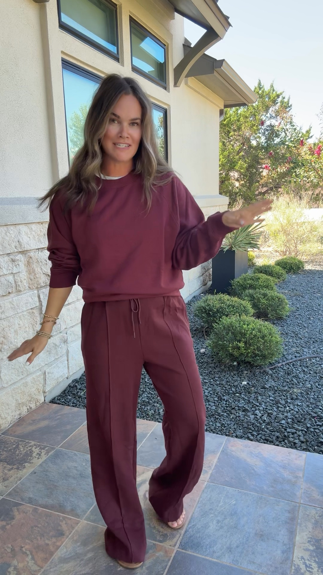 A sucker for a matching set every single time! 👏  This rich burgundy shade is gorgeous for fall but it comes in tons of colors!

#LTKootd #LTKSaleAlert #LTKSeasonal