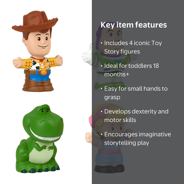 Fisher-Price Little People Disney Pixar Toy Story Figure Pack for Toddlers & Kids, 4 Toys | Walmart (US)