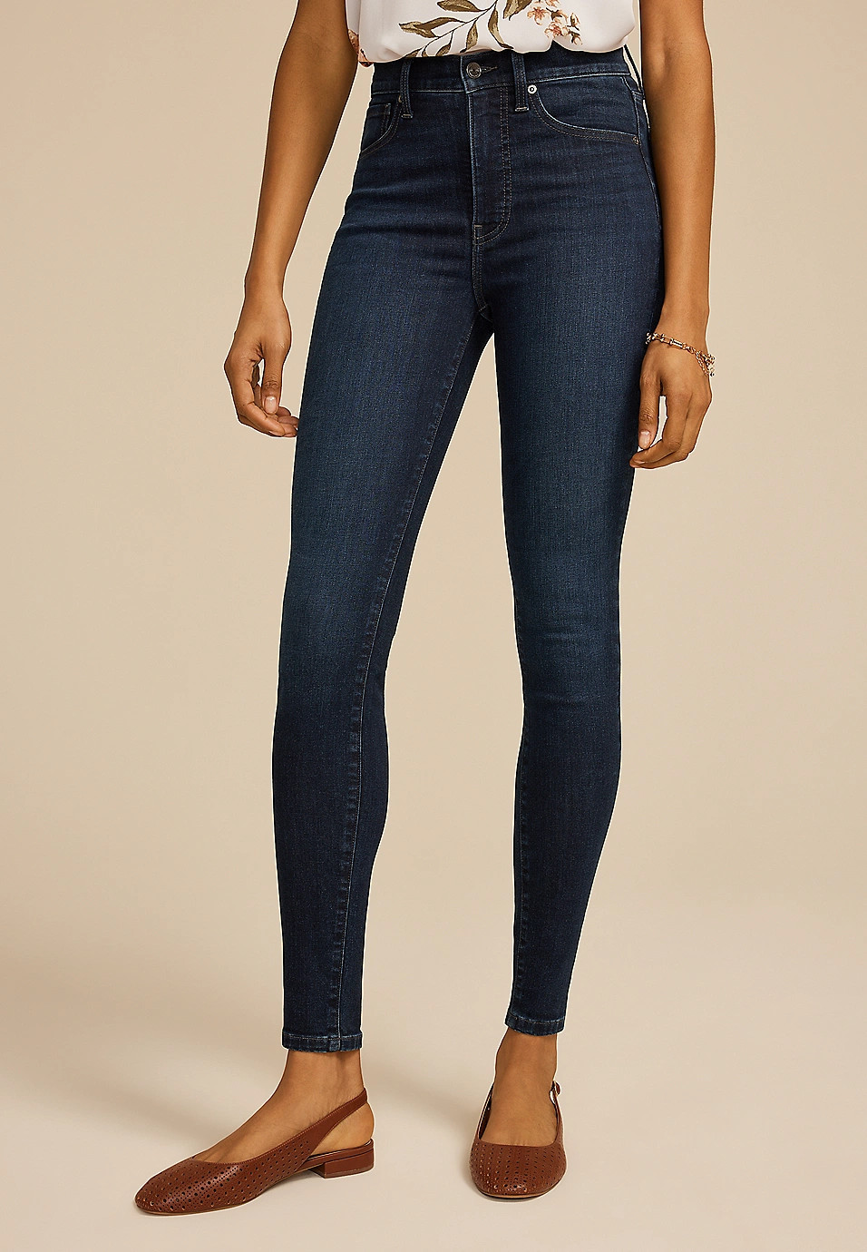 m jeans by maurices™ Dark Sculpt High Rise Skinny Jean | Maurices