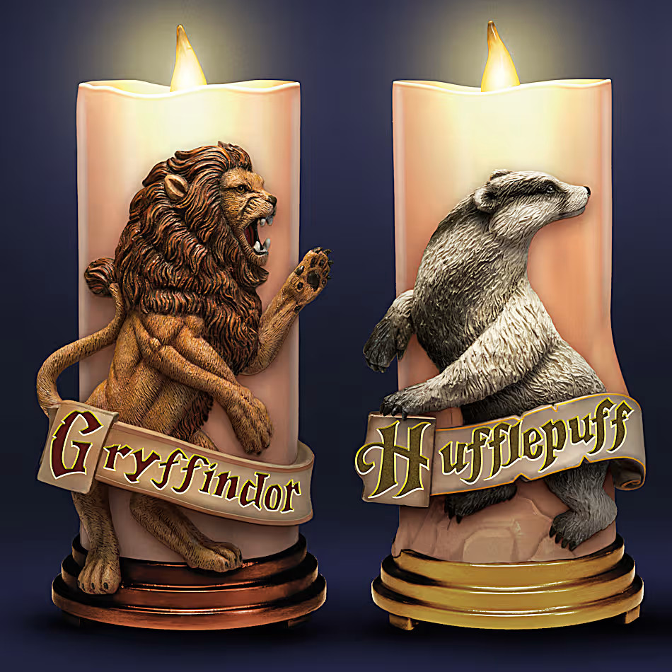 HARRY POTTER HOGWARTS House Flameless Candle Collection | Bradford Exchange