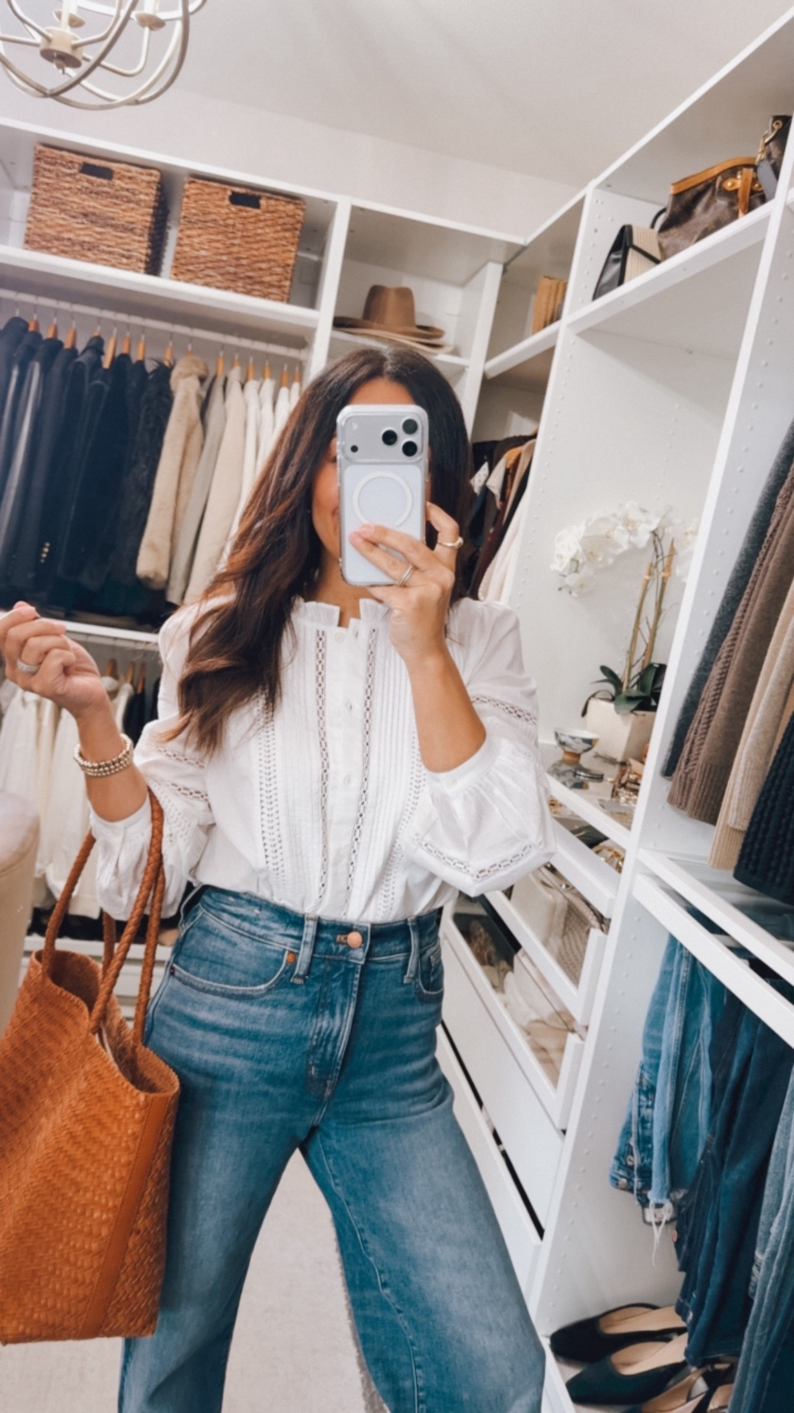 Madewell sale! Blouse is beautiful- feminine and comfortable ⭐️ fits TTS wearing a small 

#LTKootd #LTKOver40 #LTKSaleAlert