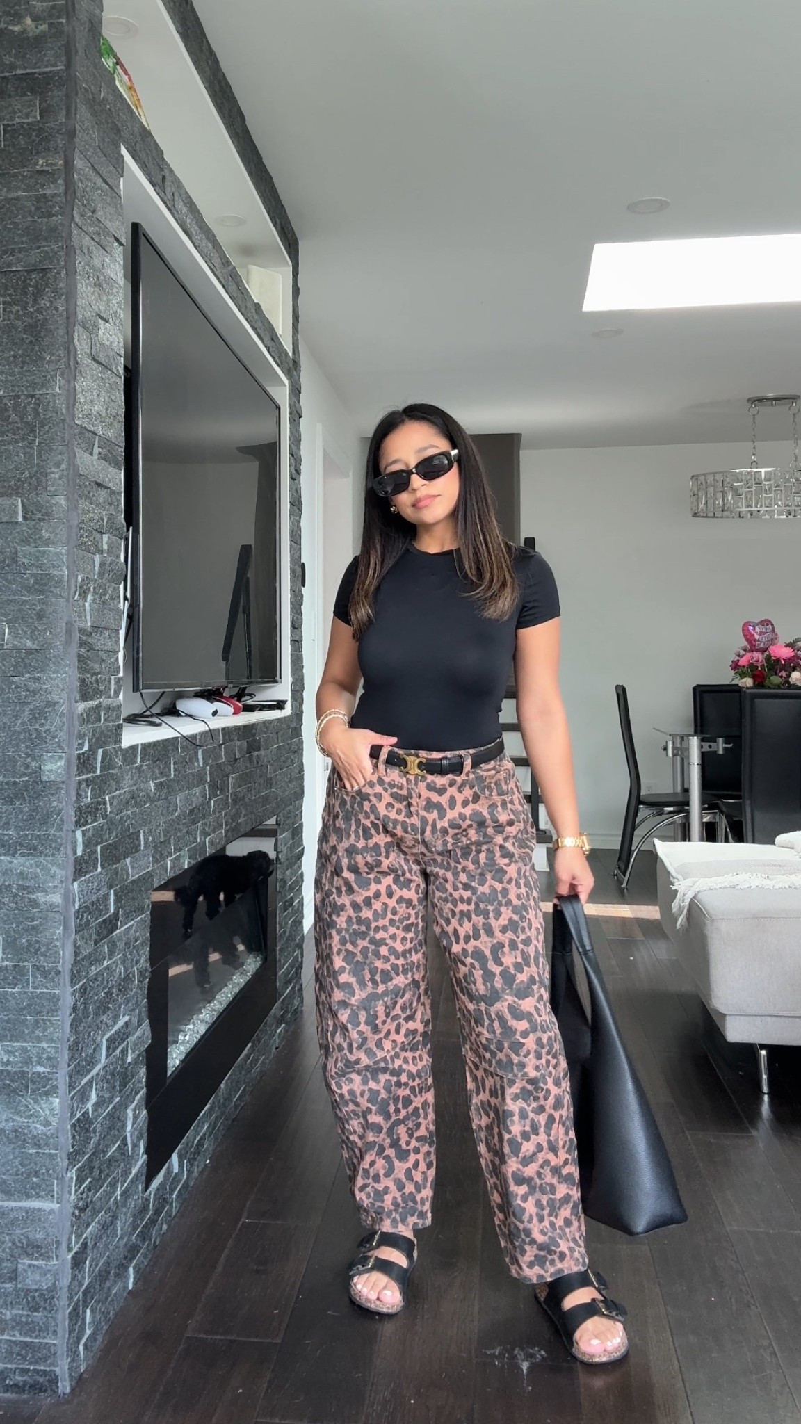 Leopard print pants - barrel jeans - spring outfit - casual outfit 

#LTKpetite #LTKcanada #LTKspring