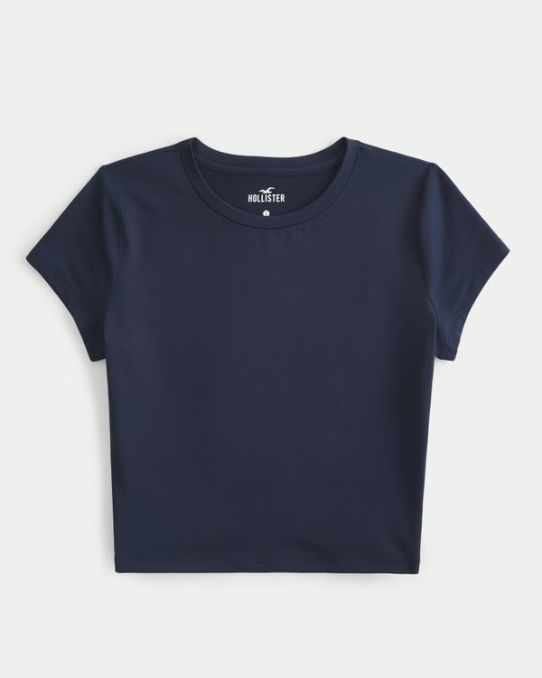Women's Soft Stretch Seamless Fabric Crew Baby Tee | Women's Tops | HollisterCo.com | Hollister (US)