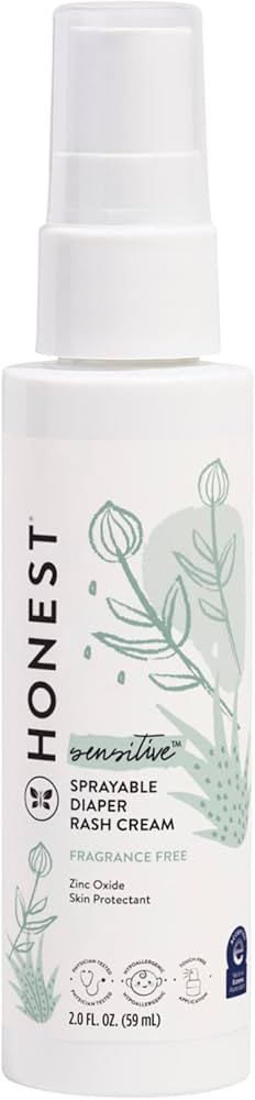 The Honest Company Baby Diaper Rash Cream Spray | Moisturizing + Calming Zinc Oxide | Hypoallerge... | Amazon (US)