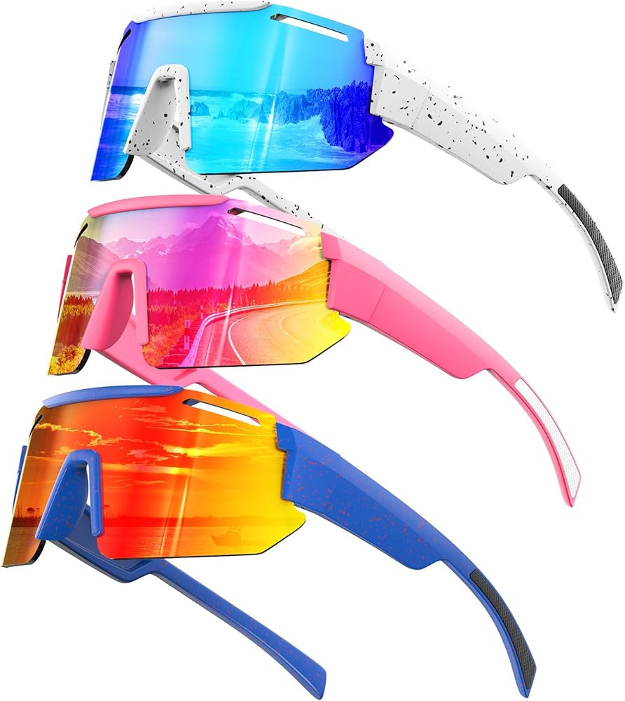 KALIYADI Polarized Youth Baseball Sunglasses: Kids Sunglasses for Boys Girls Sports Cycling Runni... | Amazon (US)