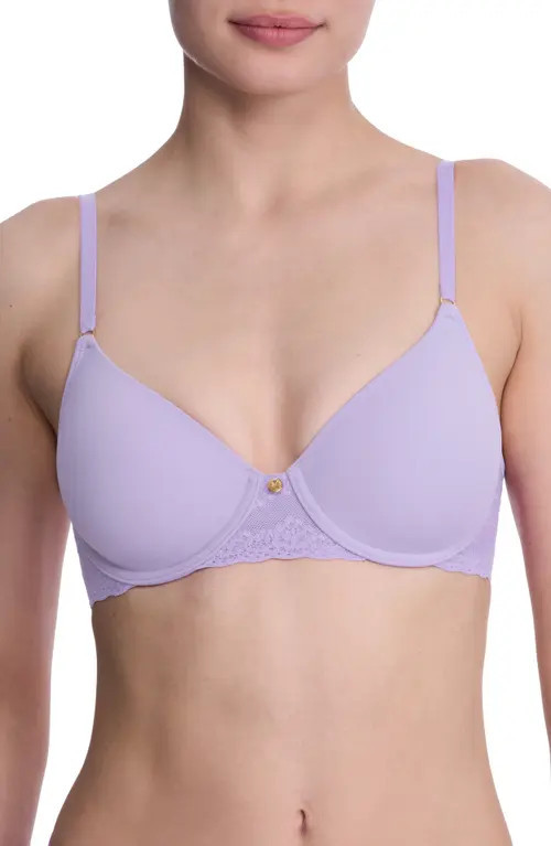 Natori Bliss Perfection Comfort T-Shirt Bra in Lilac Storm at Nordstrom, Size 34Dd | Nordstrom