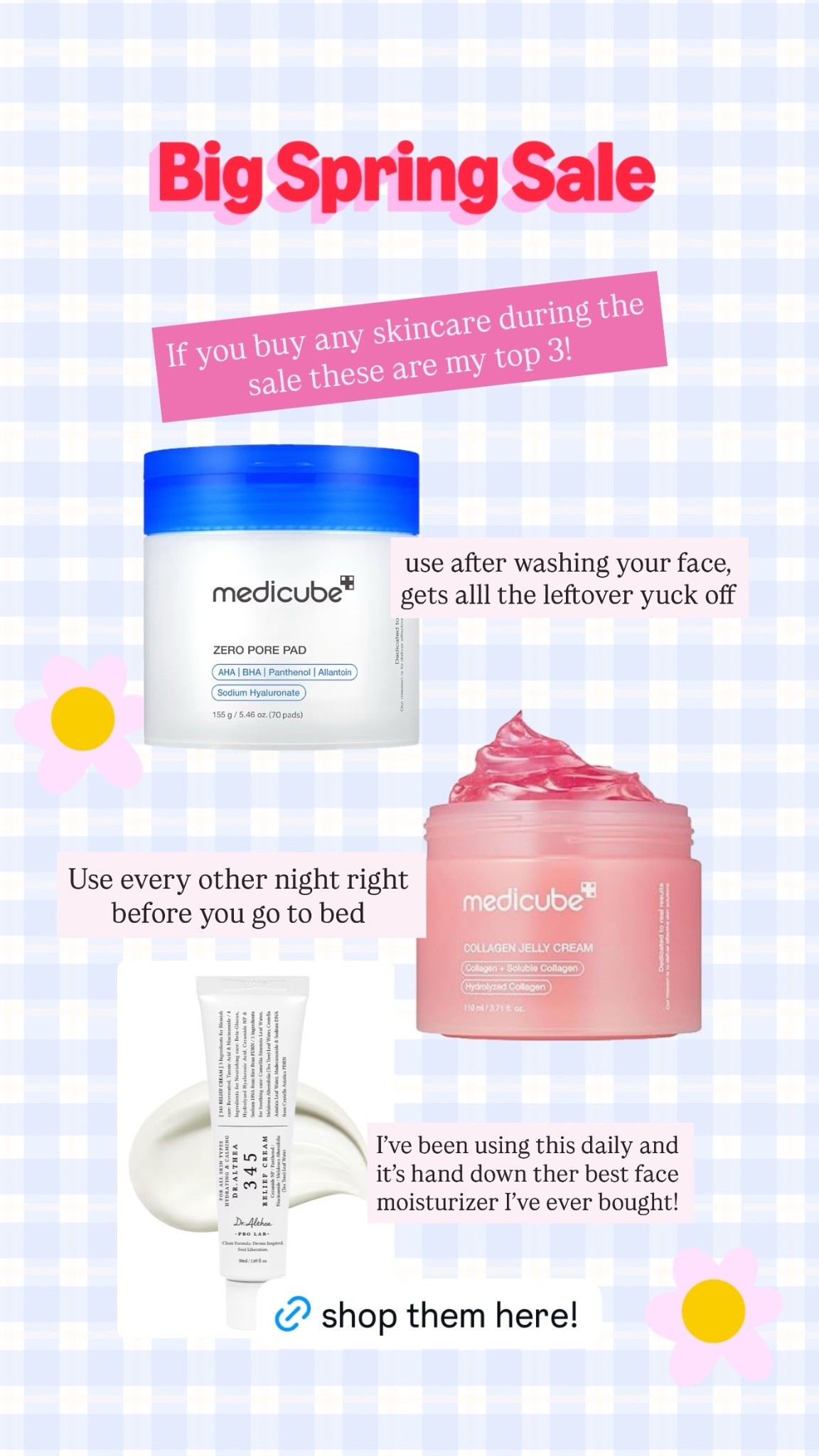 If you buy any skincare during the sale these are my top 3! use after washing your face, gets alll the leftover yuck off Use every other night right before you go to bed  I’ve been using this daily and it’s hand down ther best face moisturizer I’ve ever bought!


#LTKSaleAlert #LTKBeauty #LTKselfcare