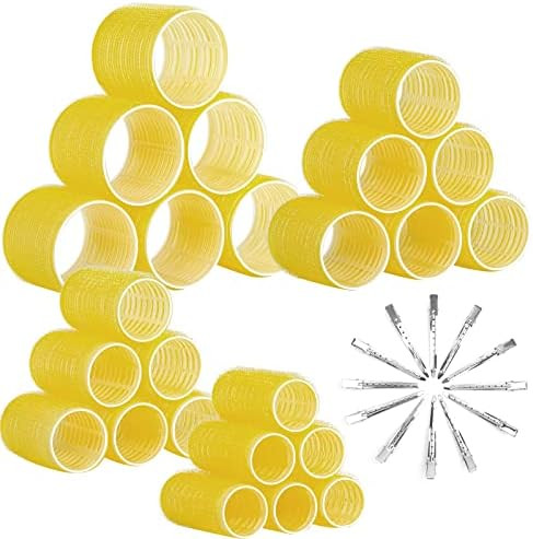 Self Grip Hair Rollers Curlers Set 36Pcs, Hair Roller Sets 4 Sizes (Jumbo, Large, Medium, Small) ... | Amazon (US)
