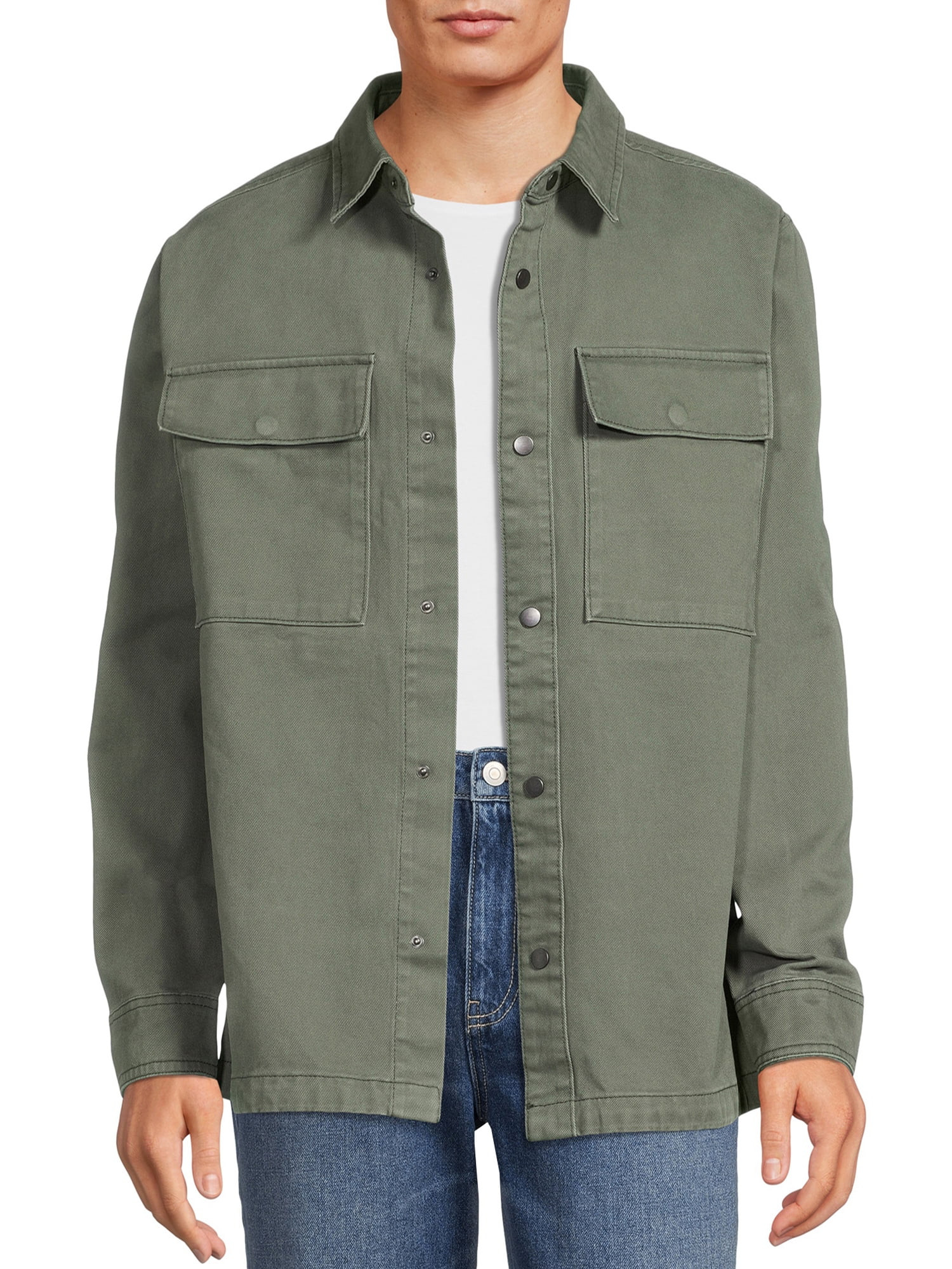 No Boundaries Men's Layering Shirt Jacket | Walmart (US)