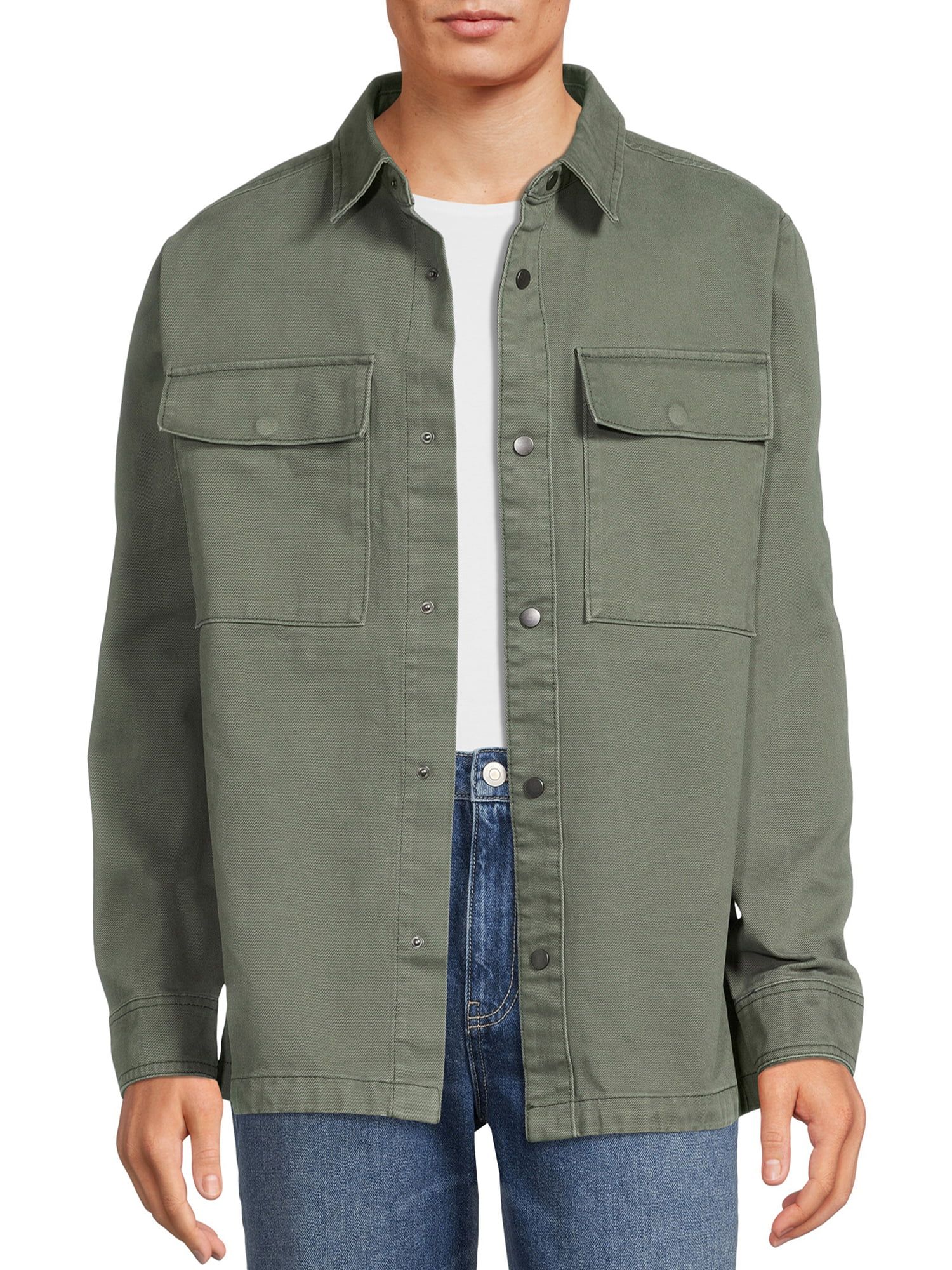 No Boundaries Men's Layering Shirt Jacket - Walmart.com | Walmart (US)