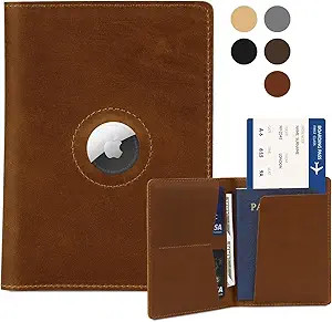 Passport Holder for Men and Women Travel, Real Leather Passport Wallet, Handmade Passport Cover C... | Amazon (US)
