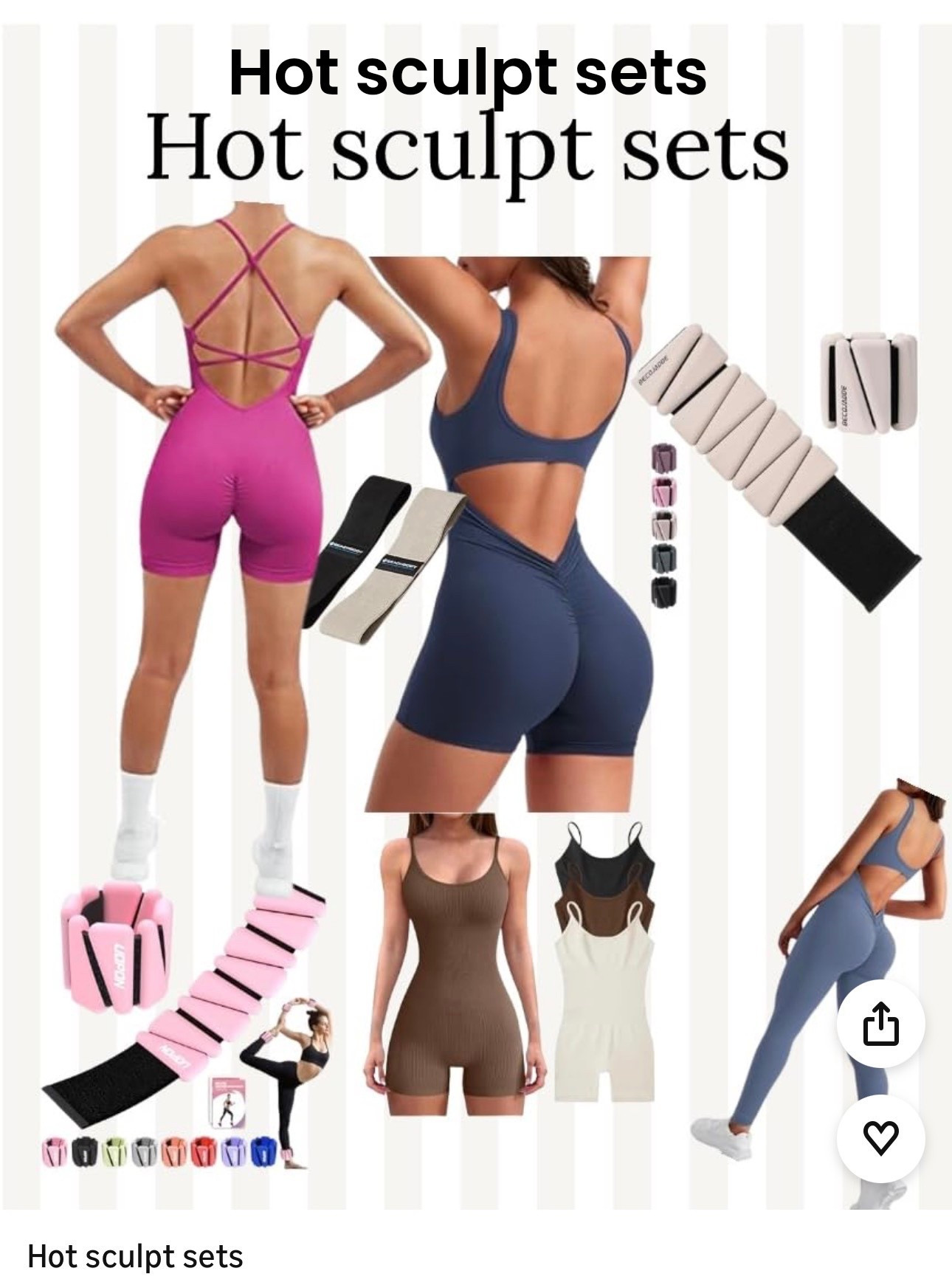 Hot sculpt and hot Pilates Outfits and ankle weights. 

#LTKActive