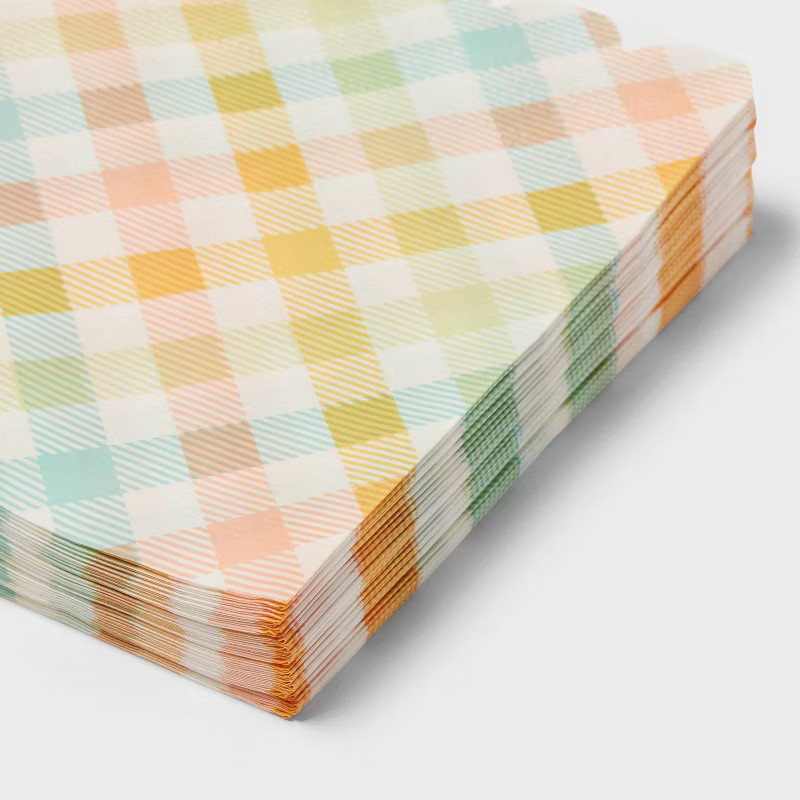 30ct Easter Plaid Lunch Napkins - Spritz™ | Target