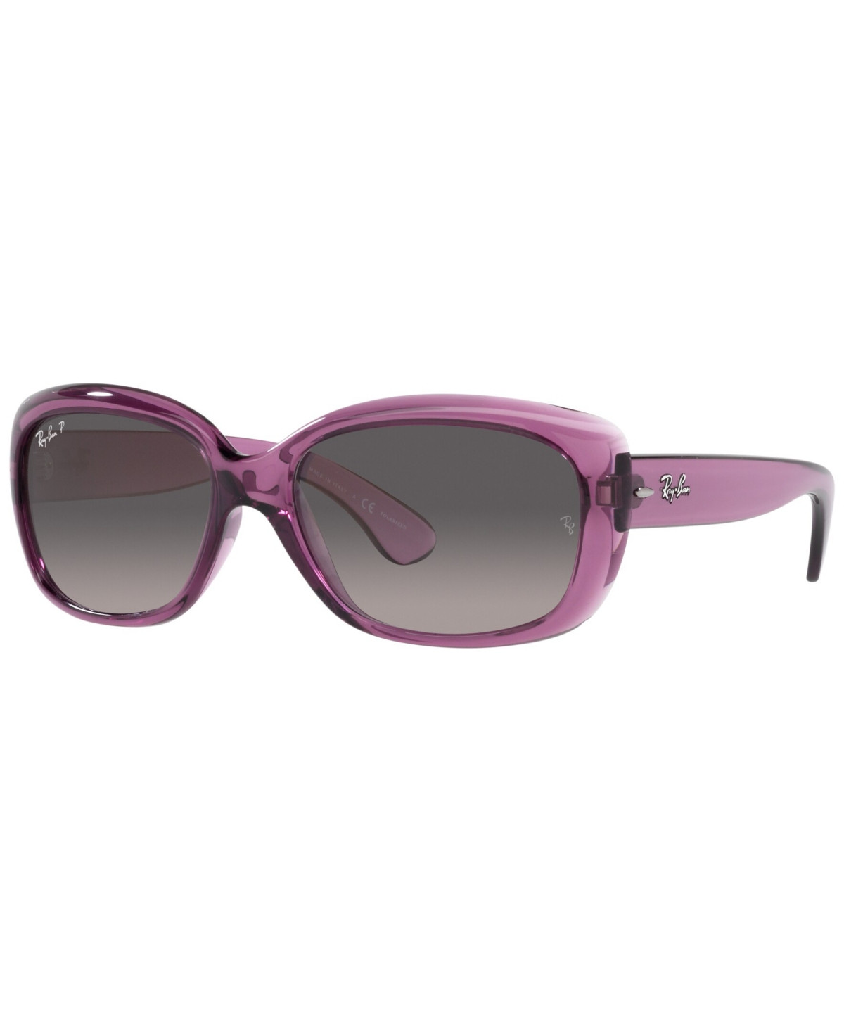 Ray-Ban Women's Polarized Sunglasses, RB4101 Jackie Ohh 58 - Transparent Violet | Macy's