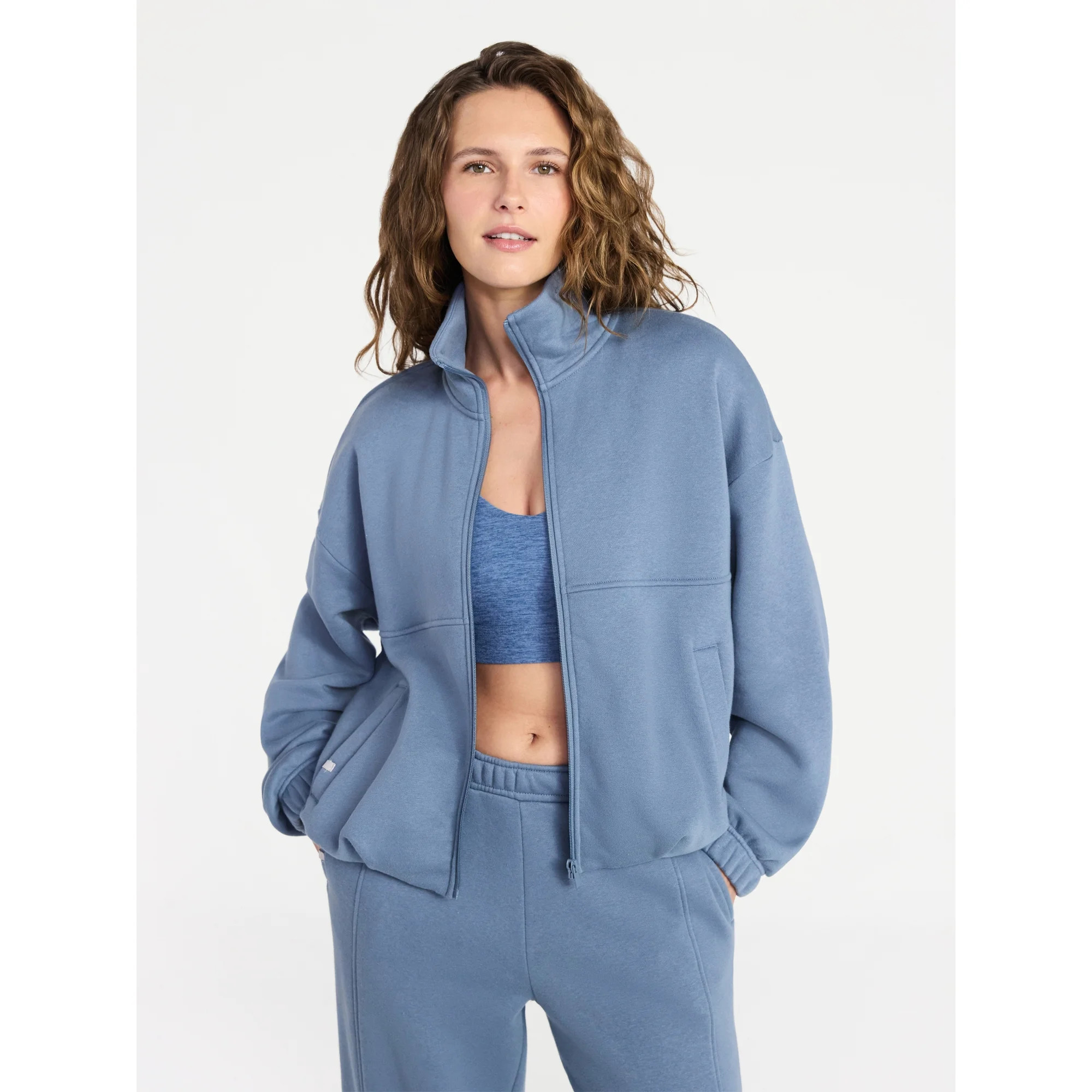 Athletic Works Women's Premium Fleece Active Jacket, Midweight, Sizes XS-4X | Walmart (US)