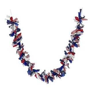 6ft. Patriotic Red, White, & Blue Fabric Strips Garland by Ashland® | Michaels Stores