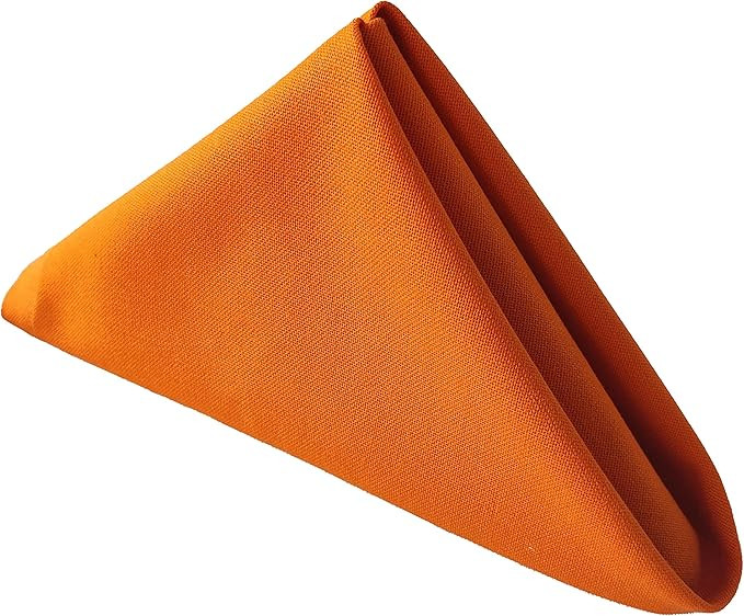 Craftbot 100% Cotton Napkins - Orange Cloth Napkins - 18x18 - Set of 6 - Fabric Napkins for Kitch... | Amazon (US)