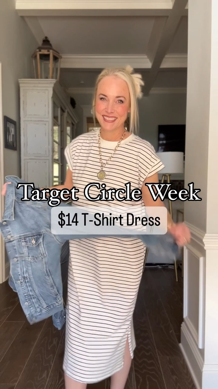 As far as I’m concerned, the best thing next to a shirt dress is a Tshirt dress. And make it a midi! This size-inclusive striped dress from Target is so comfortable and easy to wear. It comes in sizes XS-4XL and 3 other solid colors. 

The beautiful necklace can’t be linked here, but message me if you’d like the link and discount code  


As a reminder for reference, I’m 53, 5’8, 140ish lbs, and wearing my true size medium  

#LTKsalealert #LTKmidsize #LTKover40


#LTKSaleAlert #LTKSummerSales #LTKStyleTip