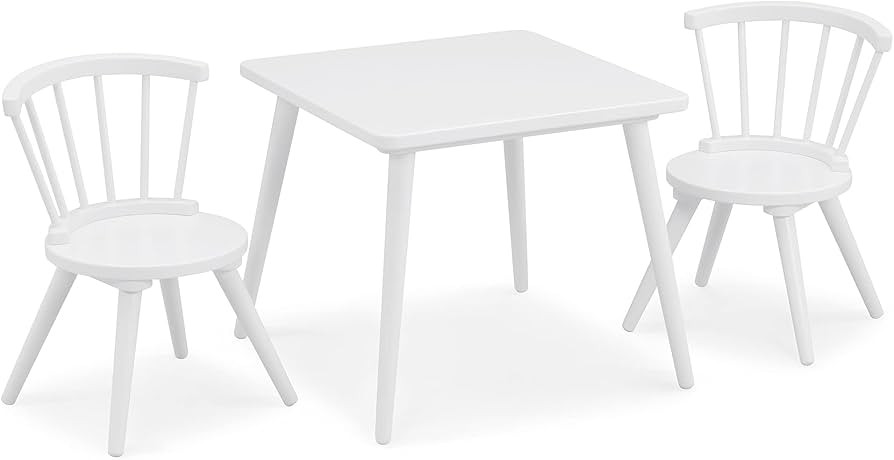 Windsor Kids Wood Table Chair Set (2 Chairs Included) - Ideal for Arts & Crafts, Snack Time, Home... | Amazon (US)