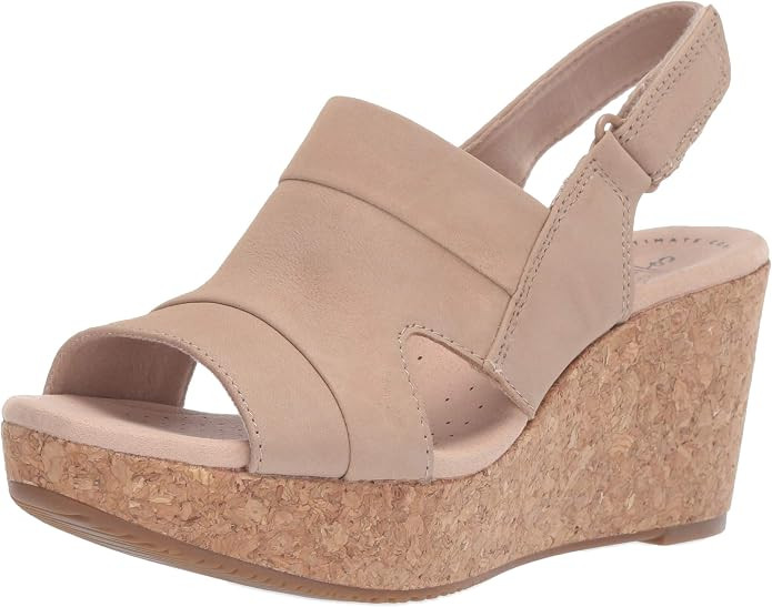 Clarks Women's Annadel Ivory Wedge Sandal | Amazon (US)