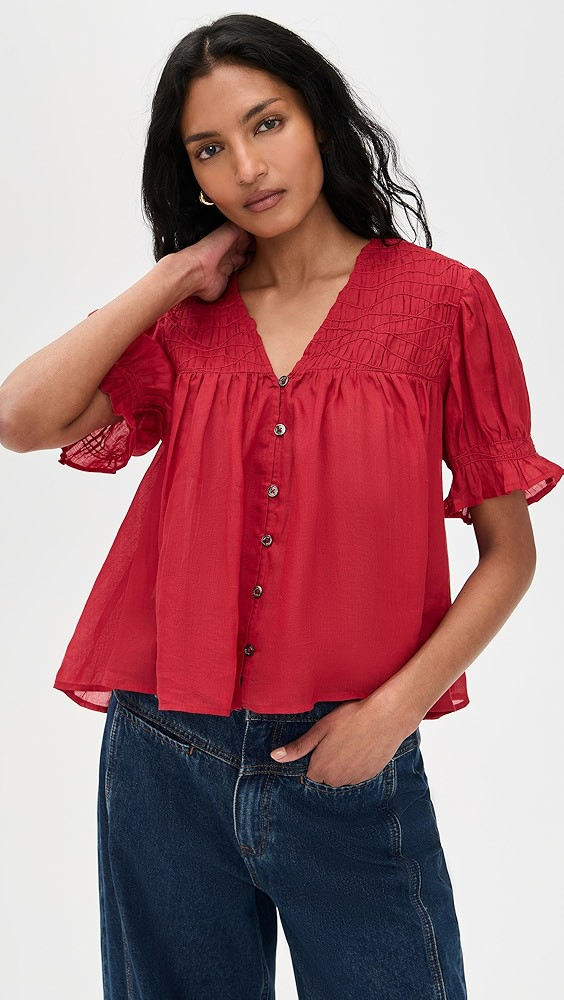 Imogen Solid Short Sleeve Top | Shopbop