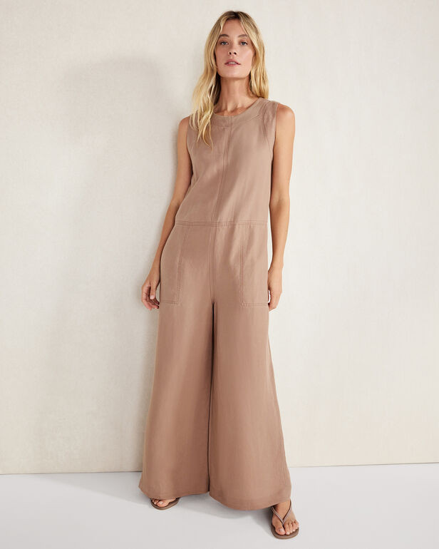 Linen Blend Wide Leg Jumpsuit | Haven Well Within