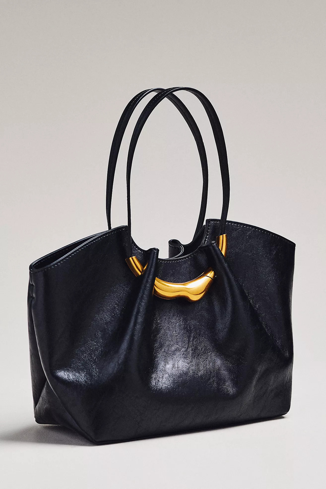 Molten Hardware Shiny Textured Tote | Anthropologie (US)