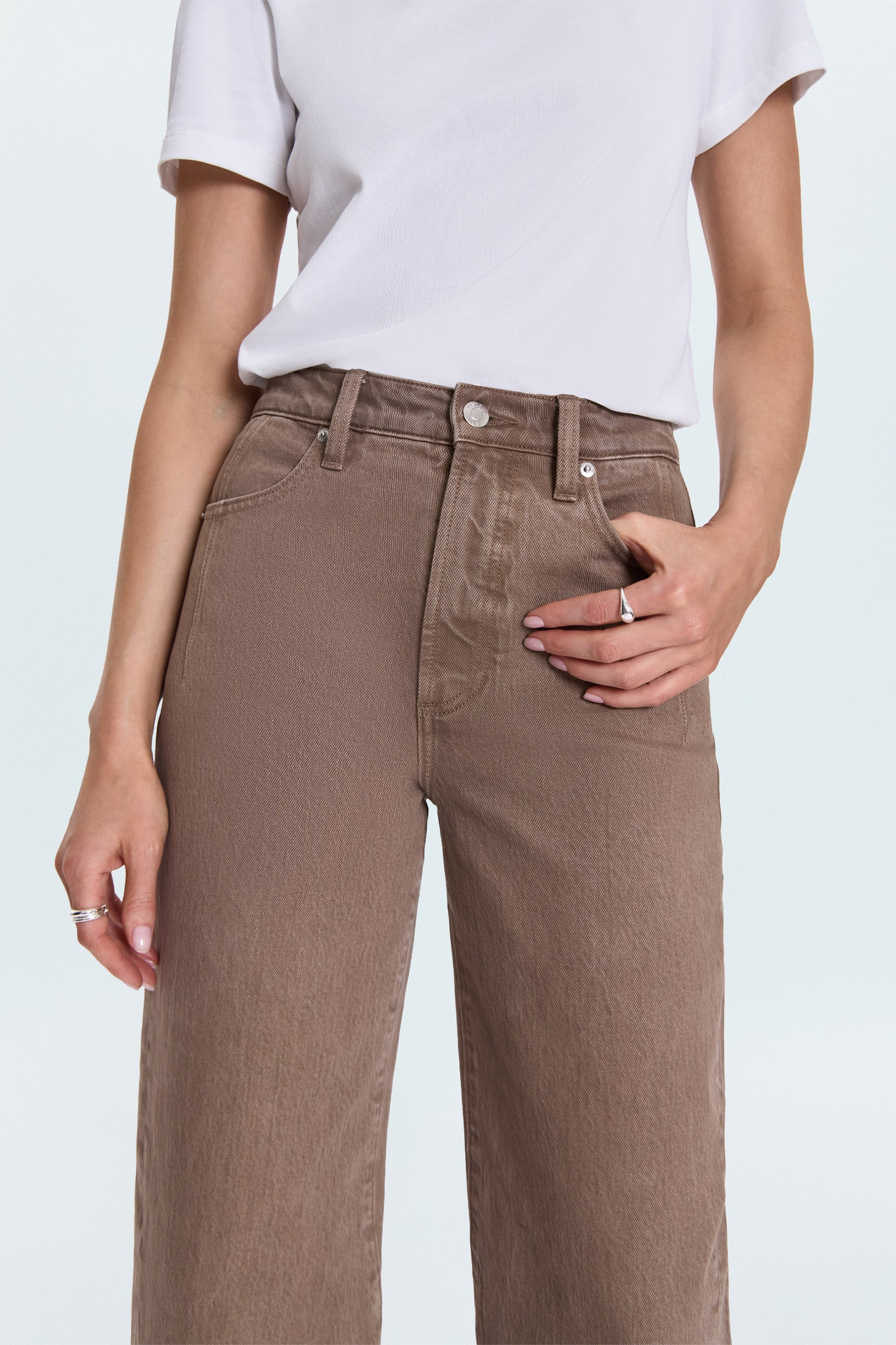 Kyra High Rise Bowed Ankle \u2013 Tannin | Pistola Denim