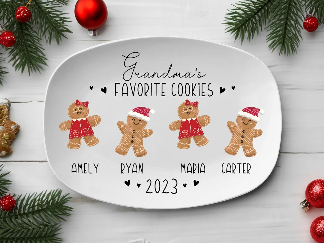 Grandma Gift Grandma's Favorite Cookies Plate Family - Etsy | Etsy (US)