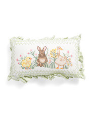 9x15 Cros Stitch Springville Scene Pillow | Marshalls