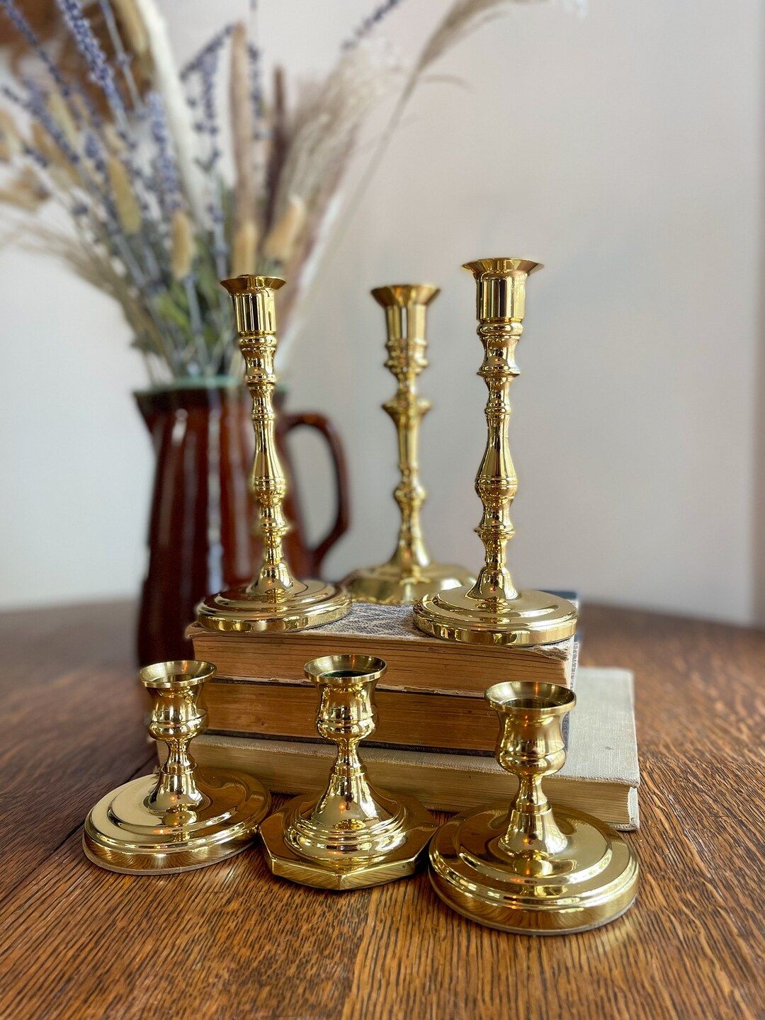 Baldwin Brass Candlesticks / Vintage Brass Candlesticks / - Etsy | Etsy (US)