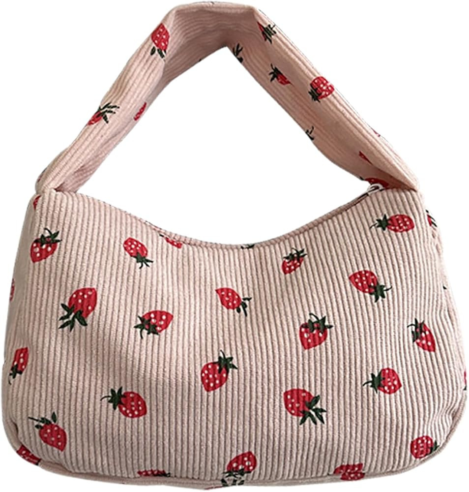 Cute Corduroy Crossbody Bags for Women - Novelty Strawberry Wallet Clutch | Amazon (US)